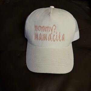 White and Pink Mommy Mamacita love island Embroidered Cap